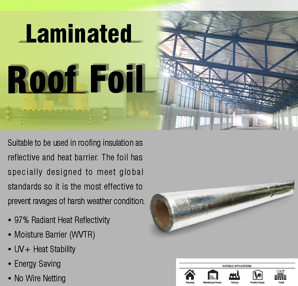 Laminated Roof Foil แผ่นสะท้อนความร้อนสำหรับหลังคา